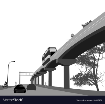 BTS Skytrain vector image BTS Skytrain vector image