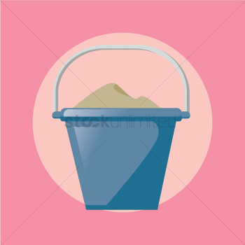 Bucket filled with sand Bucket filled with sand