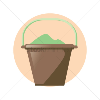 Bucket filled with sand Bucket filled with sand