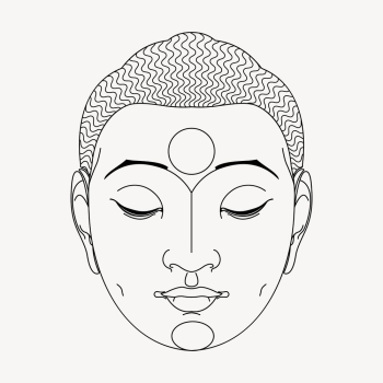 Buddha head line art, religious | Free Vector - rawpixel Buddha head line art, religious | Free Vector - rawpixel