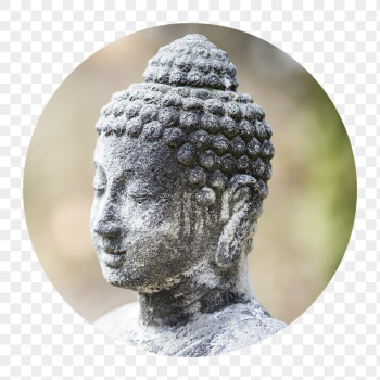 Buddha statue png badge sticker, | Free PNG - rawpixel