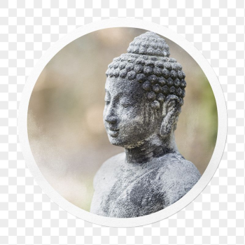 Buddha statue png sticker, circle | Free PNG - rawpixel