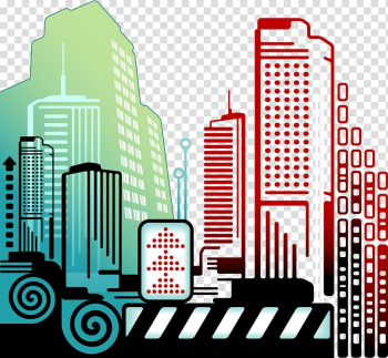 Building Chart, Lines consisting of city transparent background PNG clipart