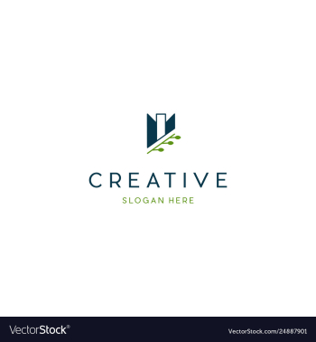 Building naturally development creative logo vector image Building naturally development creative logo vector image