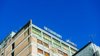 Building Top Restaurant Sign Building Top Restaurant Sign