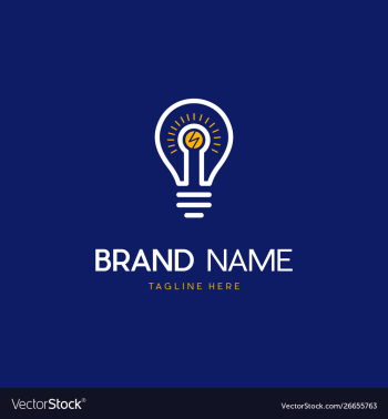Bulb idea energy creative modern logo vector image Bulb idea energy creative modern logo vector image