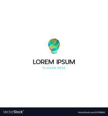 Bulb idea technology creative business logo design vector image Bulb idea technology creative business logo design vector image