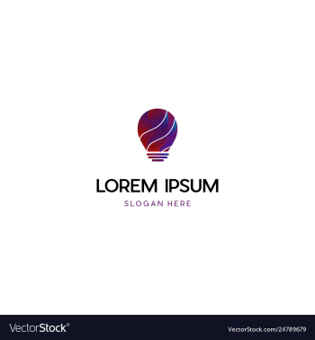 Bulb idea technology creative business logo design vector image Bulb idea technology creative business logo design vector image