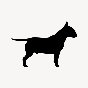 Bull Terrier dog silhouette clipart, | Free Vector - rawpixel Bull Terrier dog silhouette clipart, | Free Vector - rawpixel
