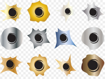 Bullet Cartridge - Color metallic bullet holes Vector Bullet Cartridge - Color metallic bullet holes Vector