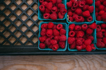 bunch of strawberries in containers bunch of strawberries in containers