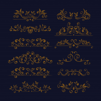 Bundle of elegant ornamental borders frames Free Vector Bundle of elegant ornamental borders frames Free Vector