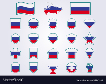 bundle of russia icon flag symbol sign