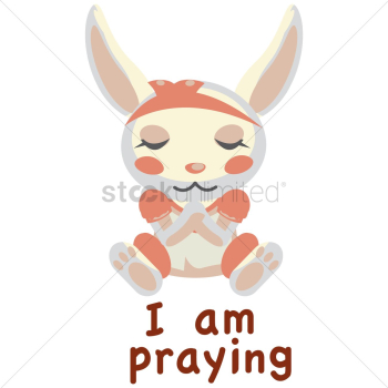 Bunny praying Bunny praying