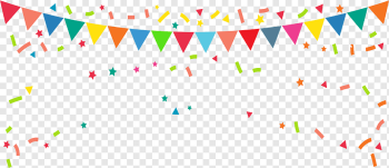 Bunting Banner Flag, Rave party flag, birthday pennant illustration, angle, ribbon, text png