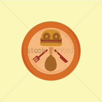 Burger and drumstick Burger and drumstick