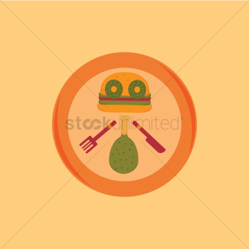 Burger and drumstick Burger and drumstick