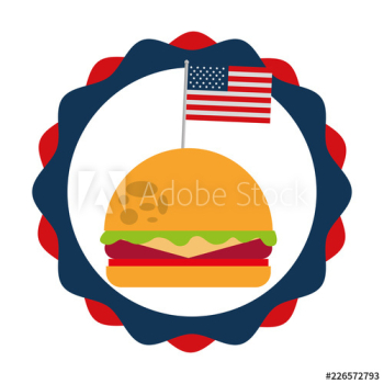 burger and flag american food celebration burger and flag american food celebration