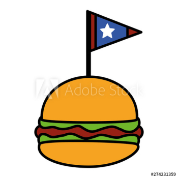 burger and flag american independence day burger and flag american independence day