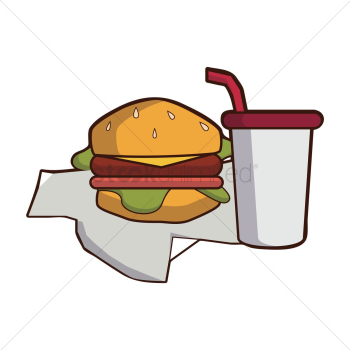 Burger and soft drink Burger and soft drink