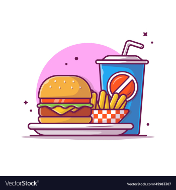 burger french fries and soft drink cartoon burger french fries and soft drink cartoon