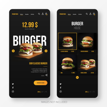 Burger Landing Page for Mobile 