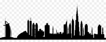 Burj Khalifa Skyline Silhouette Royalty-free - dubai 
