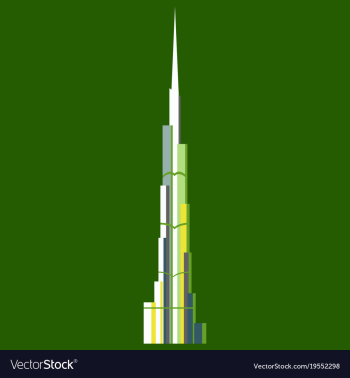 Burj khalifa tower icon uae dubai symbol gray vector image Burj khalifa tower icon uae dubai symbol gray vector image
