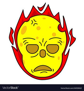 burning cheese skull head cartoon burning cheese skull head cartoon