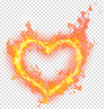 Burning heart , Fire Flame Love , heart watercolor transparent background PNG clipart