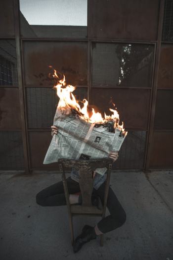 Burning Newspaper Burning Newspaper