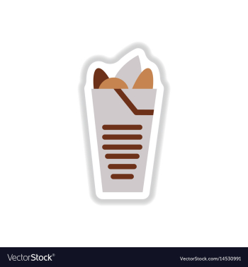 Burrito falafel wrap pita bread vector image Burrito falafel wrap pita bread vector image