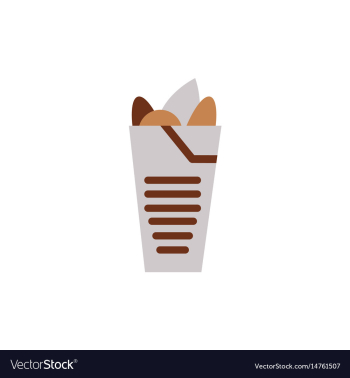 Burrito falafel wrap pita bread vector image Burrito falafel wrap pita bread vector image
