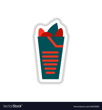 Burrito falafel wrap pita bread vector image Burrito falafel wrap pita bread vector image