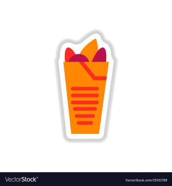 Burrito falafel wrap pita bread vector image Burrito falafel wrap pita bread vector image
