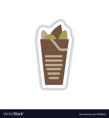 Burrito falafel wrap pita bread vector image Burrito falafel wrap pita bread vector image