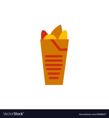 Burrito falafel wrap pita bread vector image Burrito falafel wrap pita bread vector image