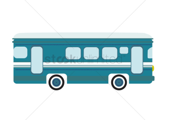 Bus on white background