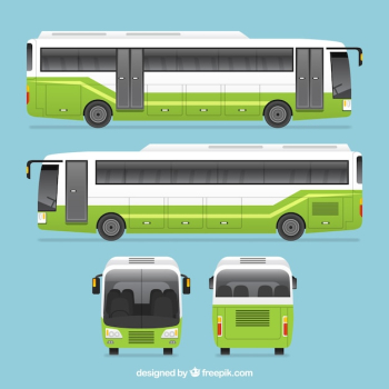 Bus set with different perspectives Bus set with different perspectives