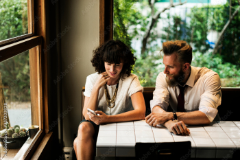 Business agreement deal at coffee shop Business agreement deal at coffee shop