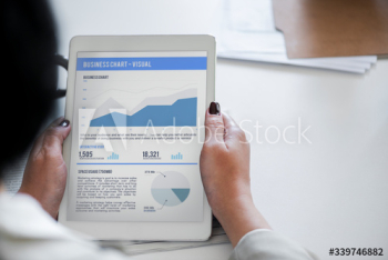 Business analysis chart on digital tablet Business analysis chart on digital tablet