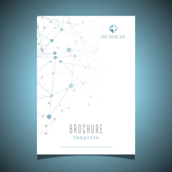 Business brochure design template with connecting dots