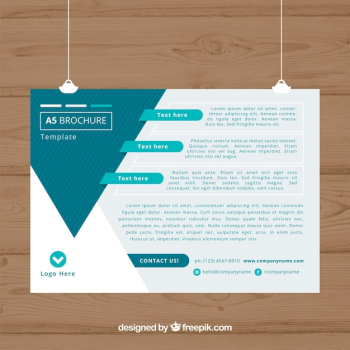 Business brochure in a5 size with flat style Business brochure in a5 size with flat style