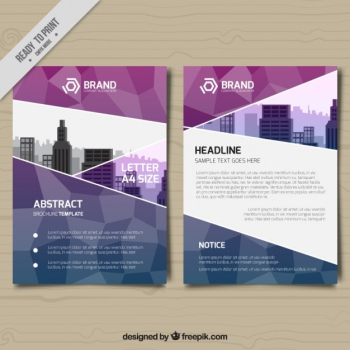 Business brochure in polygonal style