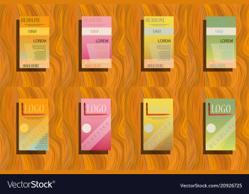 Business brochure template design with geometric vector image Business brochure template design with geometric vector image