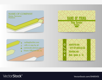 Business card background collection vector image Business card background collection vector image