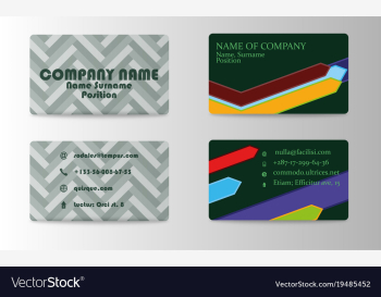 Business card background collection vector image Business card background collection vector image