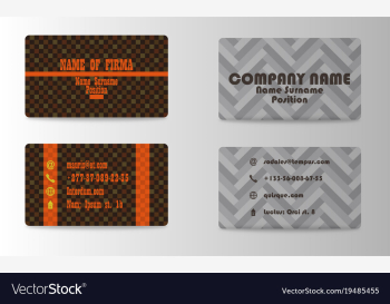 Business card background collection vector image Business card background collection vector image