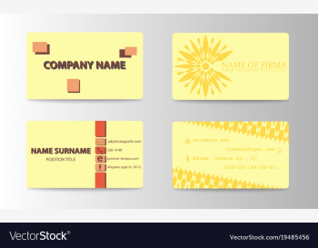 Business card background collection vector image Business card background collection vector image
