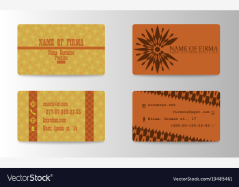 Business card background collection vector image Business card background collection vector image